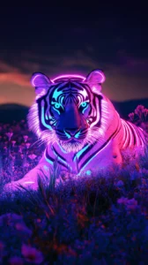 Neon Wilderness: The Ethereal Tiger