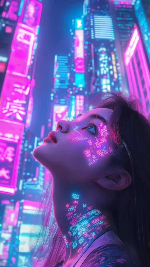 Cybernetic Dreamscape: A Vision of Neon Futures