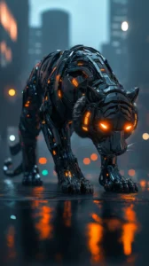 Neon Predator: The Cybernetic Tiger