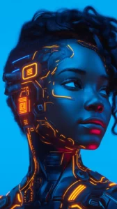 Neon Grace: The Cyborg Enigma