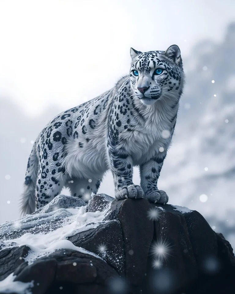 A Snow Leopard in the Himalayas
