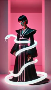 Neon Serpent and Shadows