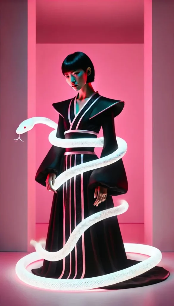 Neon Serpent and Shadows