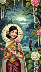 Whispers of the Moonlit Rose