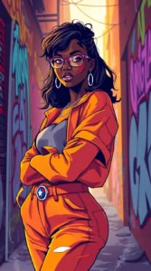 Pop Art Street Style Black Woman