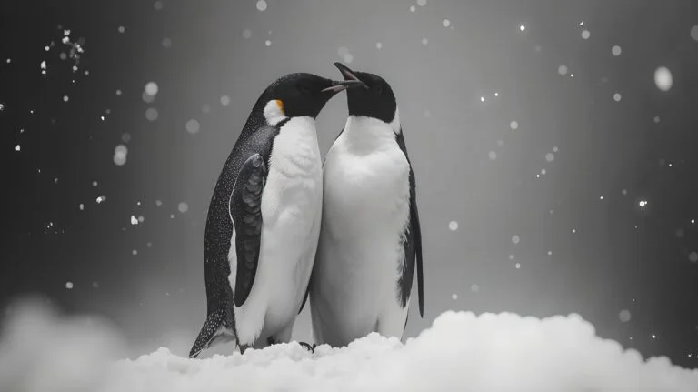 A Pair of Penguins on an Iceberg