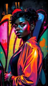Graffiti Pop Star: Bold and Vibrant
