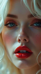 Scarlet Elegance: A Cinematic Glow