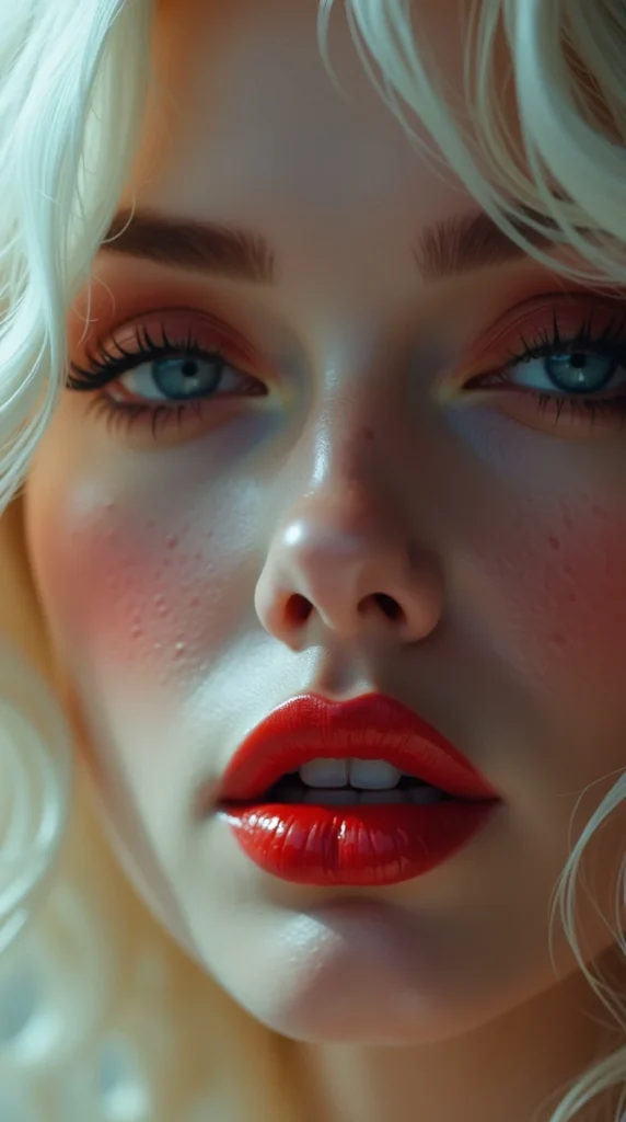 Scarlet Elegance: A Cinematic Glow