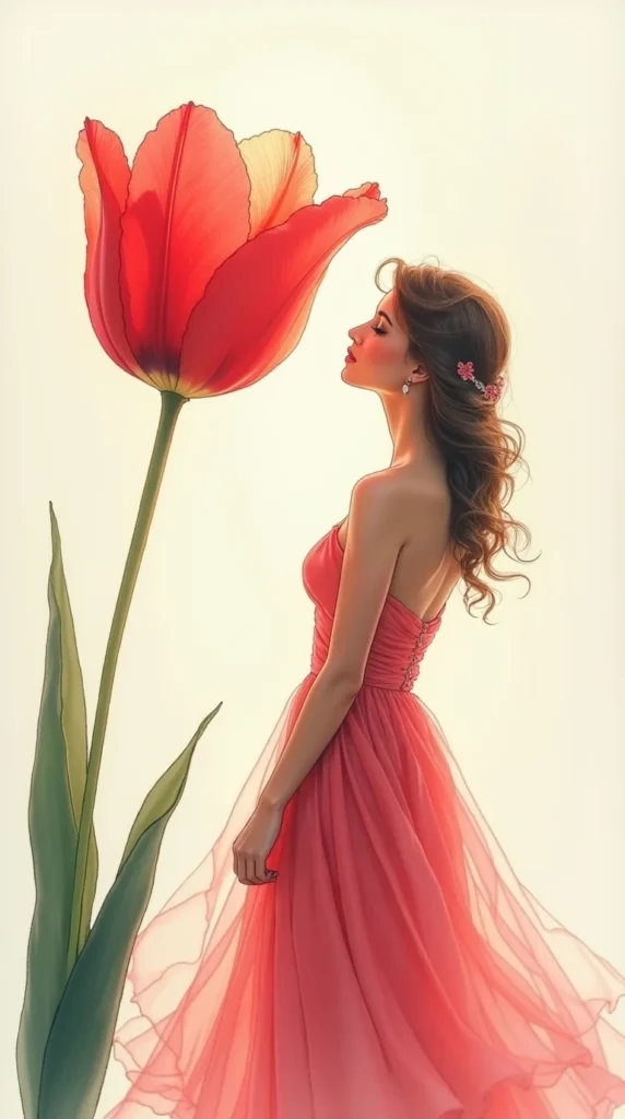 Blush of Dawn: Elegance in Bloom