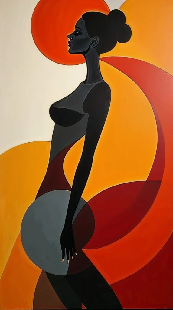 Cubist Muse: Radiance in Motion