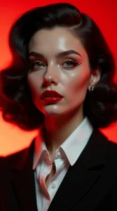 Crimson Elegance: A Noir Dream
