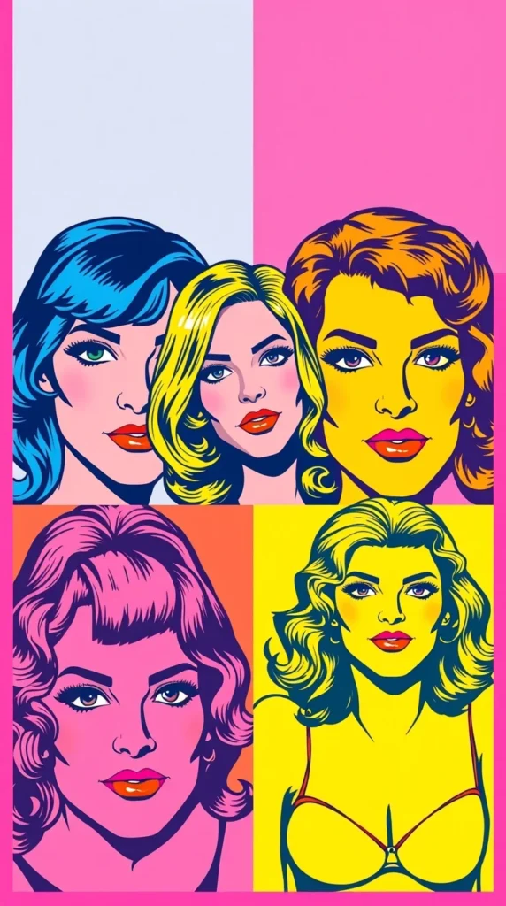 The Golden Girls in Four Panels with Sophia in Lisa Frank Colors