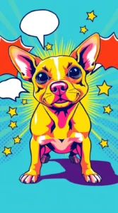 Human-Like Dog Character in Dynamic Pose