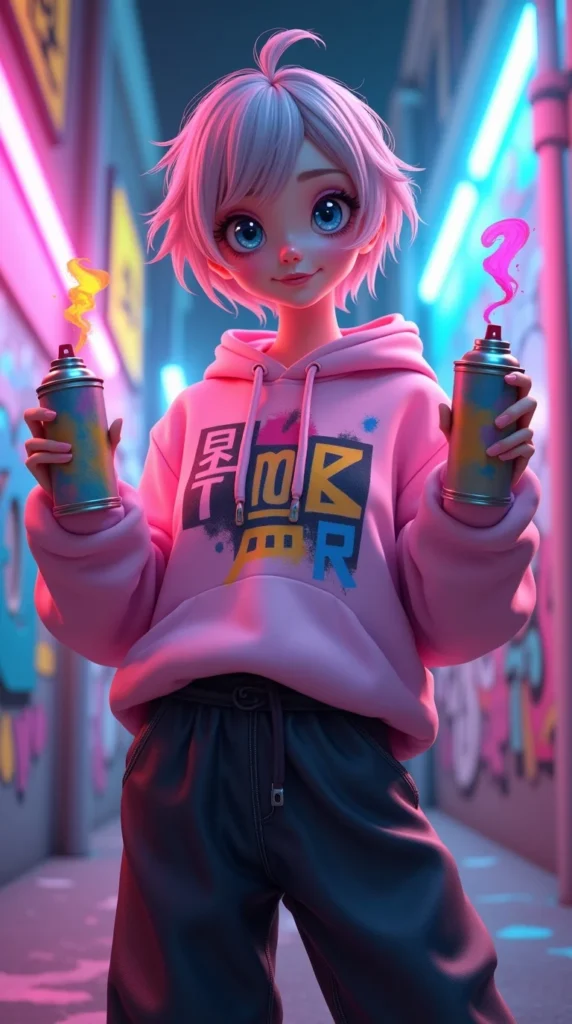 The Neon Graffiti Queen