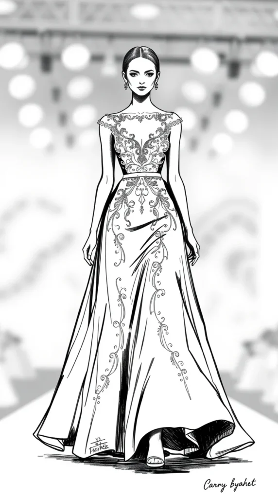 Bridal Runway Illustration