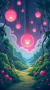 Floating Neon Orb Farm