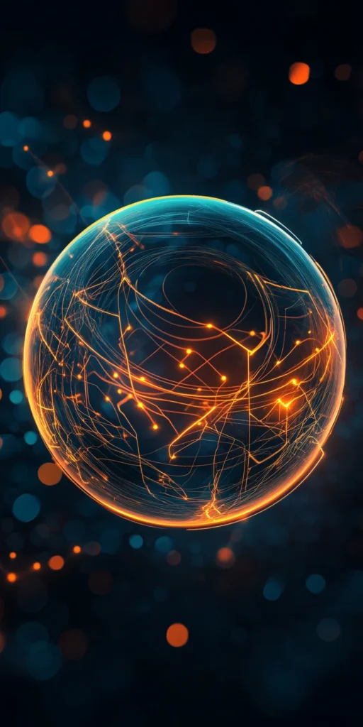 Swirling Energy Sphere with Embedded Circuits