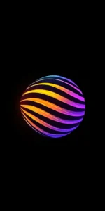 Dynamic Neon Orb with Swirling Beams