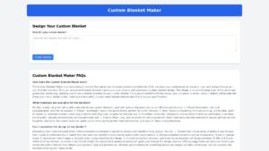 Custom Blanket Maker