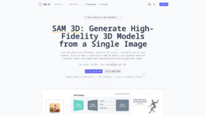 SAM 3D – Image to 3D Online